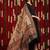 Black & orange geometric woven design cotton anarkali kurta with trousers & dupatta