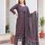 Ethnic motifs printed regular gotta patti straight kurta with trousers & dupatta