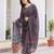 Ethnic motifs printed regular gotta patti straight kurta with trousers & dupatta