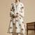 Floral printed v-neck schiffli work pure cotton a-line kurta with palazzo
