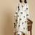 Floral printed bell sleeves schiffli work pure cotton a-line kurta with palazzos