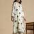 Floral printed bell sleeves schiffli work pure cotton a-line kurta with palazzos