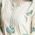 Off-white & blue printed notch neck schiffli work cotton a-line kurta & trouser