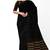 Classic black striped cotton blend saree