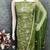 green embroidered glaze cotton unstitched dress material 