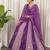 Dual Shade Wine & Lavender Designer Silk Lehenga Choli Set with Mirror Work Dupatta
