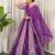 Dual Shade Wine & Lavender Designer Silk Lehenga Choli Set with Mirror Work Dupatta