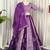 Dual Shade Wine & Lavender Designer Silk Lehenga Choli Set with Mirror Work Dupatta