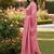pink weaved chanderi butti unstitched dress material 