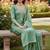 sea green weaved chanderi butti unstitched dress material 