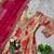 off-white color embroidery zari sequin work silk blend gown set