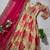 off-white color embroidery zari sequin work silk blend gown set