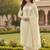 white weaved chanderi butti unstitched dress material 