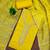 yellow weaved chanderi butti unstitched dress material 