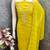 yellow weaved chanderi butti unstitched dress material 
