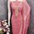 pink weaved chanderi butti unstitched dress material 