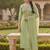 green weaved chanderi butti unstitched dress material 