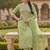 green weaved chanderi butti unstitched dress material 