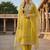 yellow weaved chanderi butti unstitched dress material 