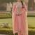 pink weaved chanderi butti unstitched dress material 