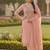 pink weaved chanderi butti unstitched dress material 
