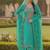 sea green weaved chanderi butti unstitched dress material 