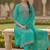 sea green weaved chanderi butti unstitched dress material 