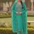 sea green weaved chanderi butti unstitched dress material 