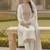 white weaved chanderi butti unstitched dress material 