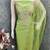 green weaved chanderi butti unstitched dress material 