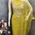 yellow weaved chanderi butti unstitched dress material 