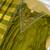 mehendi color handwork neckline mull chanderi kurti palazzo set