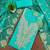 sea green weaved chanderi butti unstitched dress material 