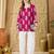 Women printed topper with lace work 