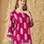 Women printed topper with lace work 