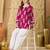 Women printed topper with lace work 