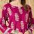 Women printed topper with lace work 