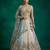 Women's Multi-Color Organza Embroidered Lehenga Choli with Dupatta
