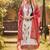 white embroidered roman silk unstitched dress material 