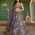 Women's Shde of Purple Tissue beads sequince Embroidered Lehenga Choli with Dupatta