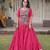 PINK Kora Cotton Navratri Lehenga Choli with Kutchi Patch Work | Fully Stitched Chaniya Choli for Navratri