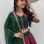 Green & Rani Pink Pure Cotton Chaniya Choli for Navratri with Real Hand Work & Dupatta