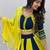 Lemon Yellow & NEVY BLUE Pure Cotton Chaniya Choli for Navratri with Real Hand Work & Dupatta