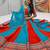 Red & Turquoise Blue Pure Cotton Chaniya Choli for Navratri with Real Hand Work & Dupatta