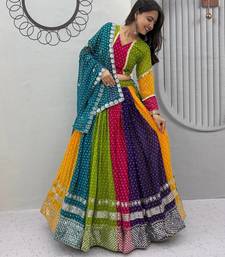 Multi Color Georgette Lehenga Choli