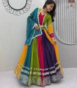 Multi Color Georgette Lehenga Choli