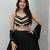 Black Pure Cotton Navratri Lehenga Choli with Heavy Gamthi Work, Mirror Lace & Embroidered Dupatta