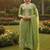green weaved dani cotton unstitched dress material 