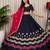 Black Embroidery and sequins Aari mirror Roman Silk Blend Lahenga Choli Set