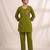 Green rayon cord set in green color
